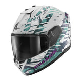 KACIGA SHARK D-SKWAL 3 REPTAIA WHITE GLITTER