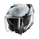 SHARK OXO - SPEED-TECH / SILVER BIJELA CRNA ( FLIP - UP )