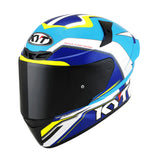 KYT TT-COURSE KACIGA / grand prix white-light blue